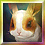 Yellow spotted rabbit pet